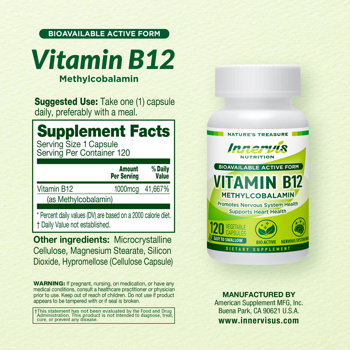 Bioavailable Active Form Vitamin B12