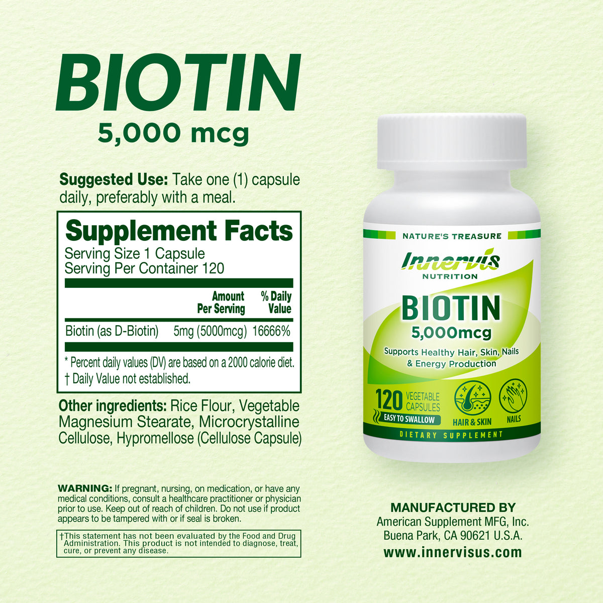 Biotin 5,000mcg