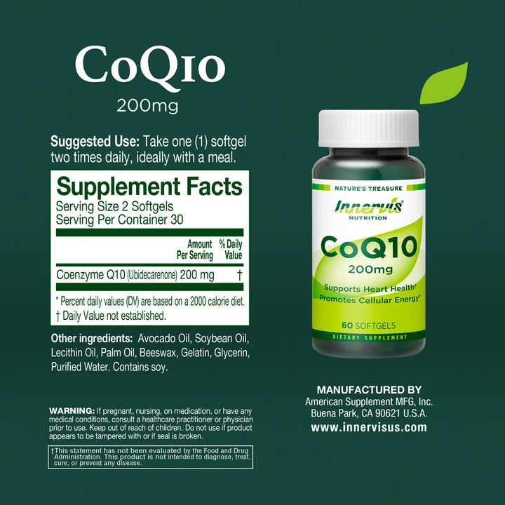CoQ10 200mg – Innervis Nutrition