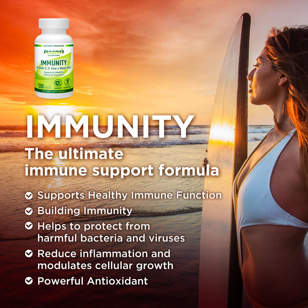 Immunity Vitamin C, D, Zinc & Rose Hips