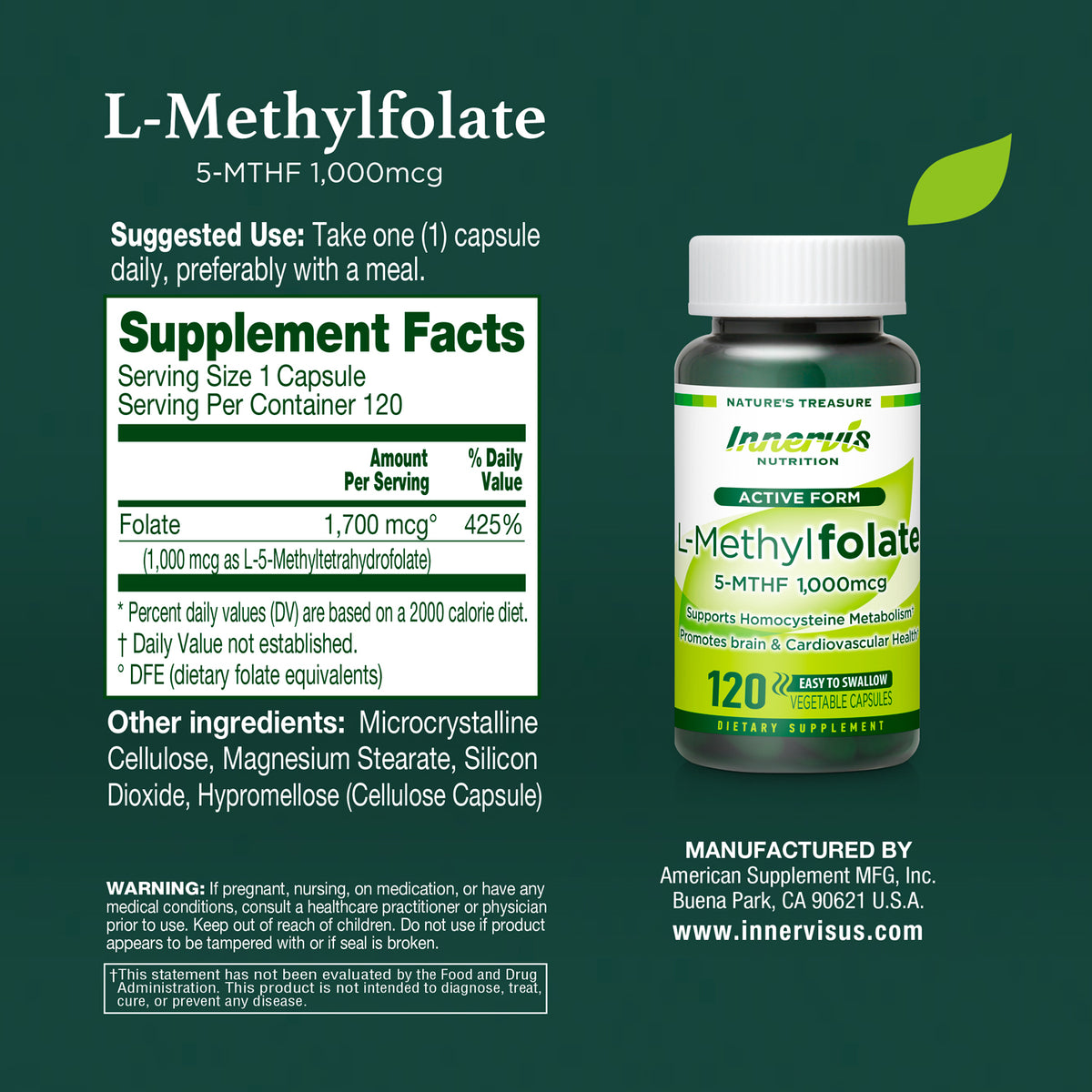 L-Methyl Folate (Active Form)
