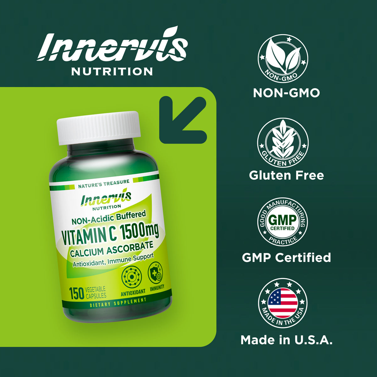 Non-Acidic Buffered Vitamin C 1,500mg
